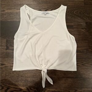 Heartloom Ivory Tie-Front Tank Top